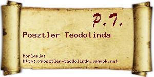 Posztler Teodolinda névjegykártya